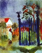 August Macke Garden Gate oil painting artist